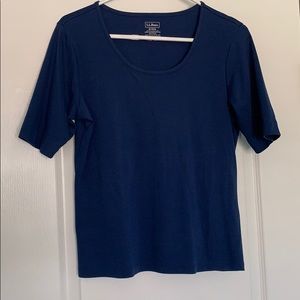 LL Bean 100% cotton navy blue shirt